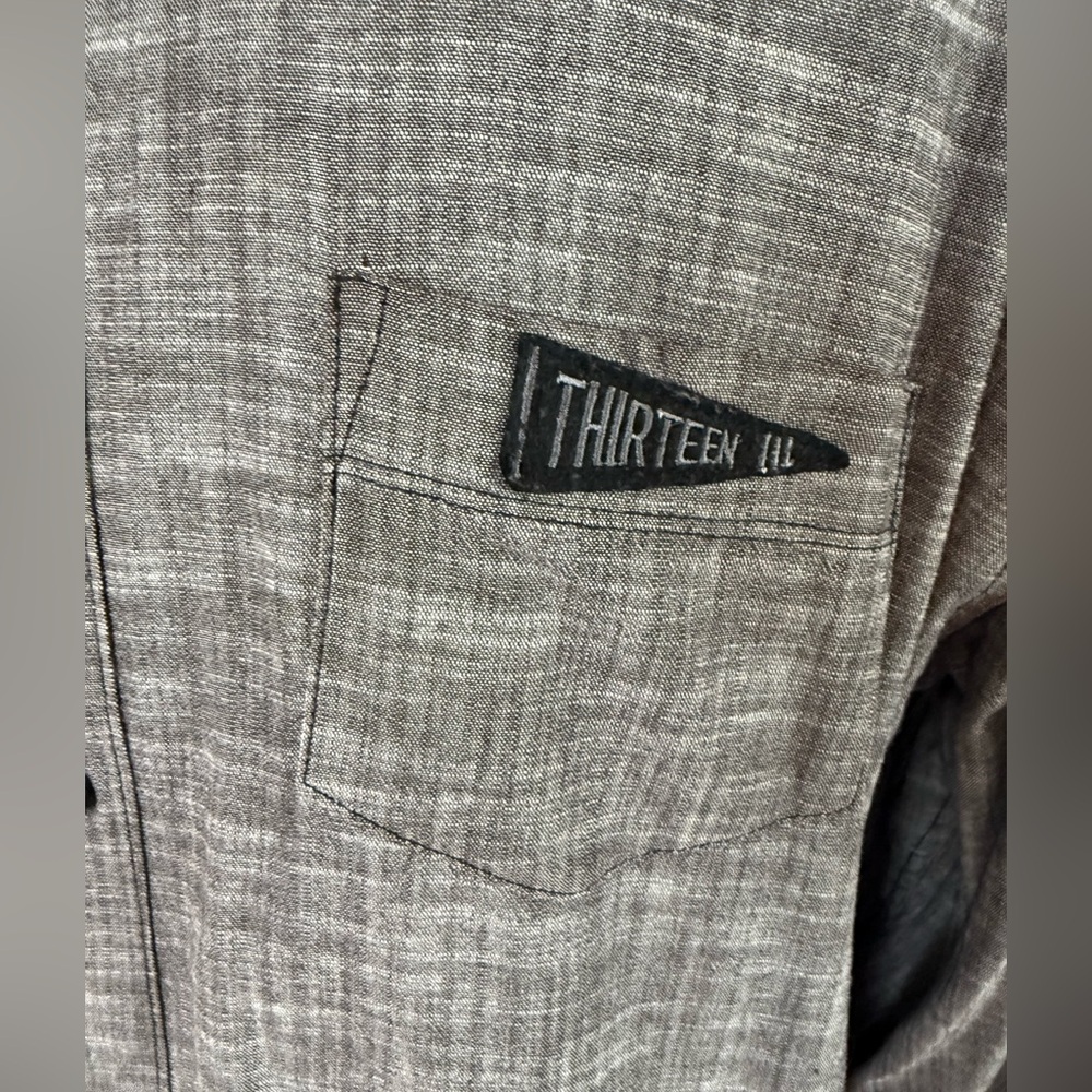 ☠️ LUCKY 13 Men's Casual Button Down Shirt - Gray